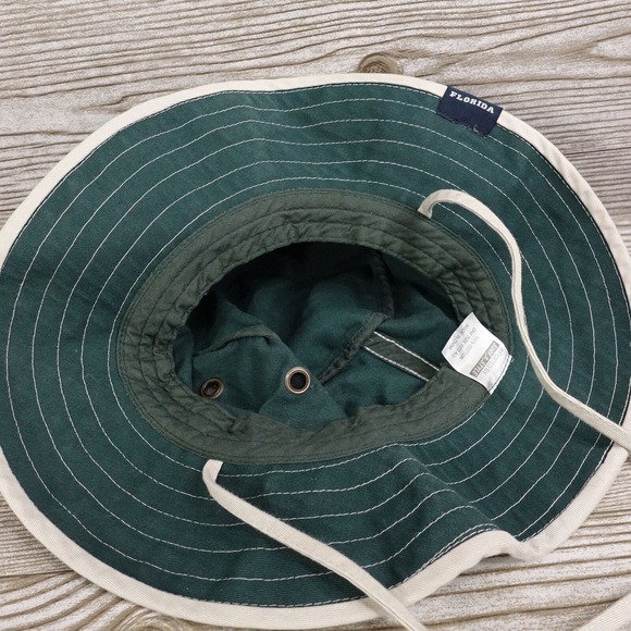 CLEARWATER BEACH SURF STYLE ONE SIZE GREEN SUN HAT CAP ONE SIZE - Picture 9 of 10